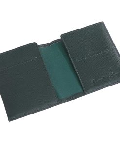 マネークリップ 牛本革 レザー 軽量 薄型 8mm カード４枚収納可能(グリーン)