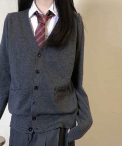 ・全7サイズ カーディガン スクールセーター 制服 レディース メンズ Vネック スクール セーター 学生服 コット ニット JK