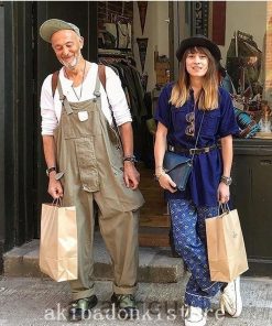 【タイムセール】オーバーオールつなぎサロペットアメカジシンプルストリートワークスタイルカッコイイ