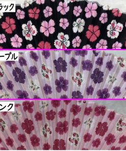 扇子 紙扇子 撫子柄 和柄 ２１ｃｍ １本 ３柄 なでしこ せんす 黒 紫 ピンク お土産 和雑貨 海外でも大人気 レトロ モダン 男女兼用 浴衣 和装 夏 母の日 父の日