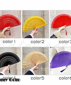 扇子 レディース ハンドファン 折りたたみ 中空彫刻 フリンジ 木製 涼しい 和装小物 ギフト 猛暑対策 女性用 夏物 21年夏新作 きれいめ おしゃれ